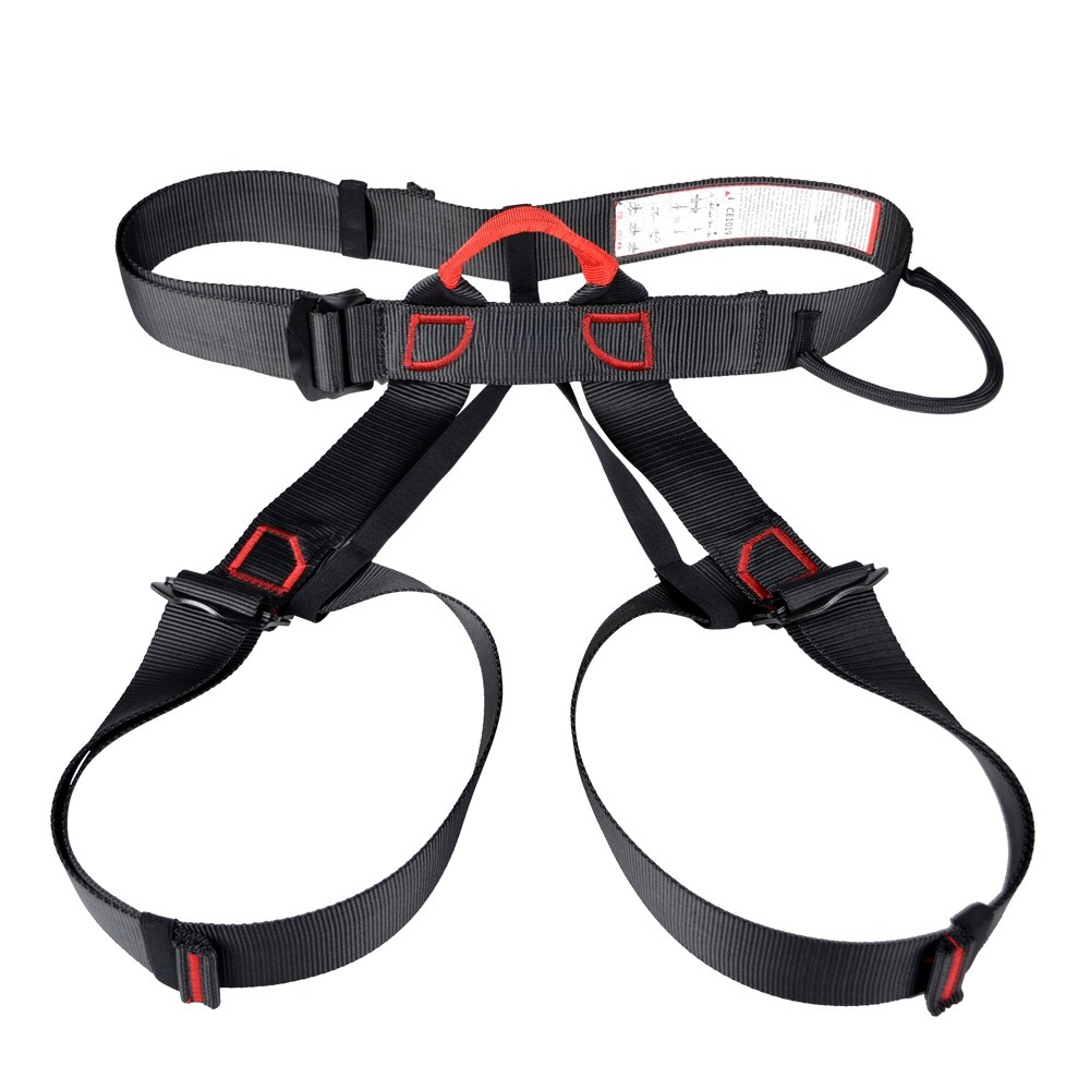 Leather Work Harness - ชุดสายรัดนิรภัยสำหรับกีฬากลางแจ้งแบบเต็มตัว พร้อมระบบสายรัดเอวและขา สำหรับการปีนขึ้นแนวตั้งและการทำงานบนที่สูง