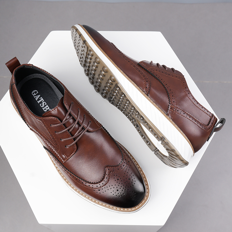 Leatherworking Classic - รองเท้าลำลองผู้ชายสไตล์คลาสสิกและสบายๆ แบบเรโทร เหมาะสำหรับทำงานและออฟฟิศ ขายดี รองเท้าผู้ใหญ่ไซส์ใหญ่ แบบผูกเชือกใหม่