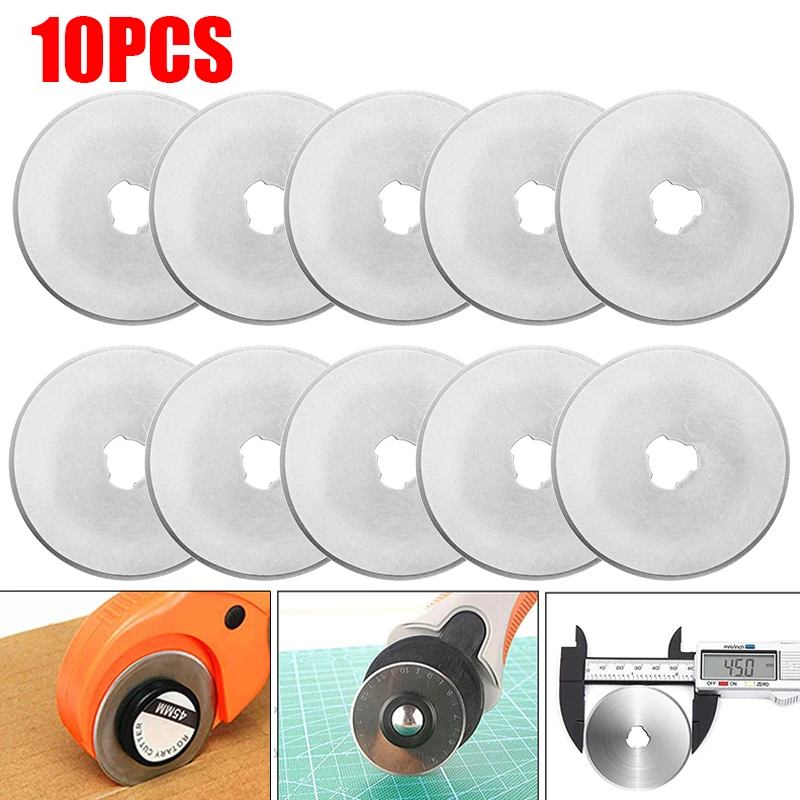 Leatherwork Accessories - 10Pcs ใบมีดตัดโรตารี่ใบเลื่อยวงเดือน Patchwork ผ้าหนังเติมใบมีดศิลปะหัตถกรรมเครื่องมือเย็บผ้า Quilting 28/45/60มม.