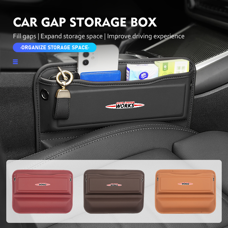 Leather Work For Car - กล่องเก็บของข้างเบาะรถยนต์ วัสดุหนัง สำหรับ MINI R60 F56