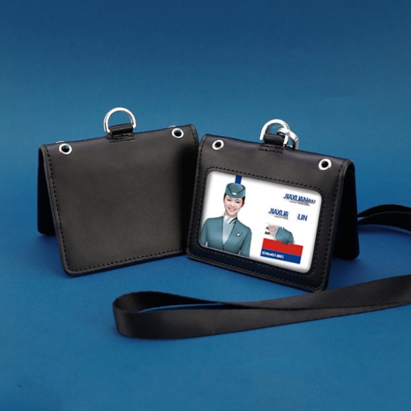 Leatherworker Name - หนัง ID Card ชุดพนักงานผู้ถือบัตร Badge กรณี