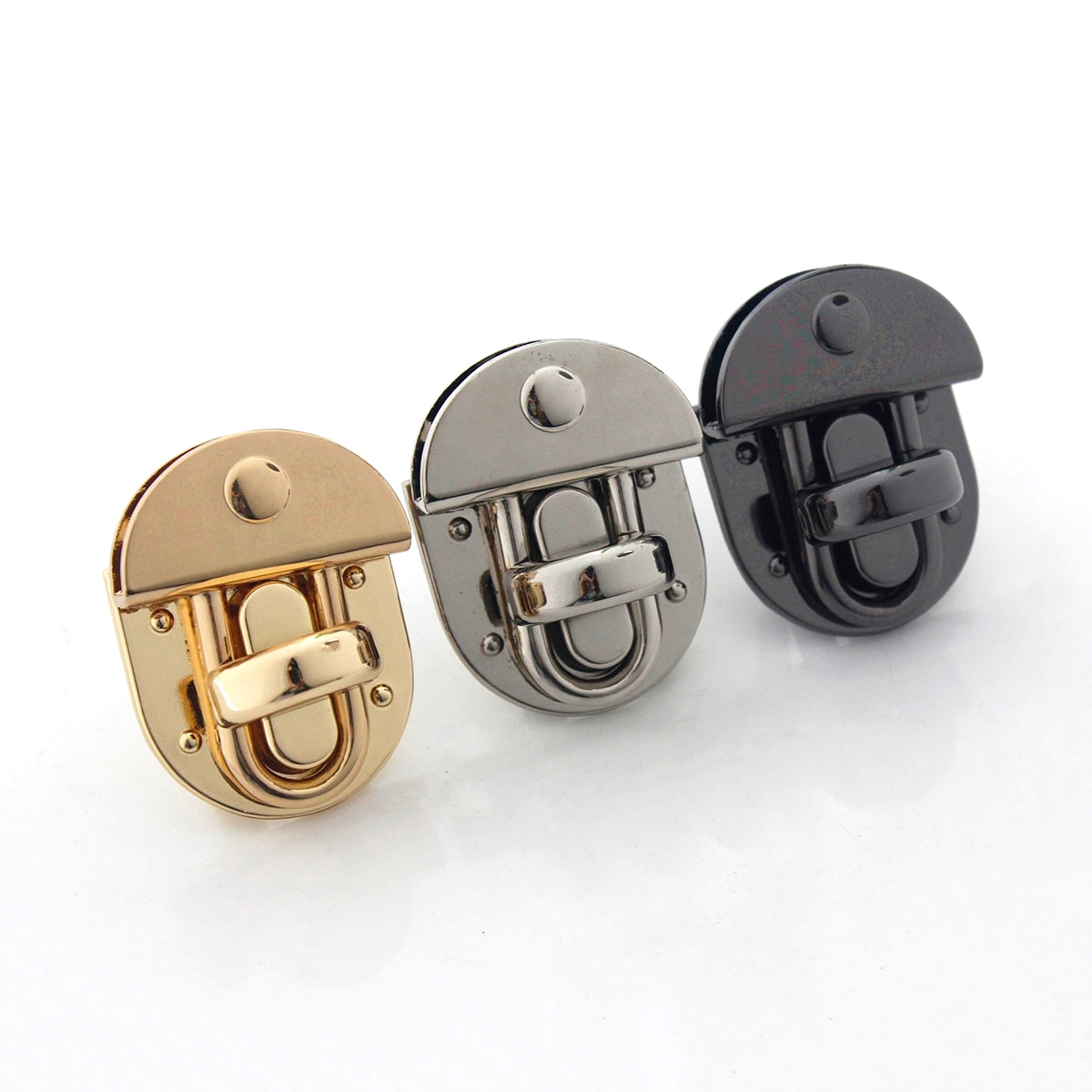 Leatherwork Hardware - 1Pcsโลหะรูปไข่เปิดล็อคล็อคTwist ClaspหนังCraftผู้หญิงกระเป๋าถือกระเป๋าสะพายกระเป๋าDIYฮาร์ดแวร์
