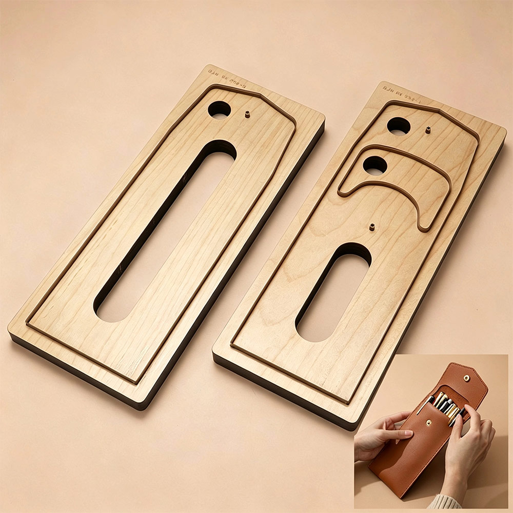Leatherwork Accessories - ชุดเครื่องมือตัดหนัง แบบกระเป๋าใส่ปากกา แบบกระเป๋าใส่แว่นตา แบบตัด DIY สำหรับงานฝีมือหนังทำมือ