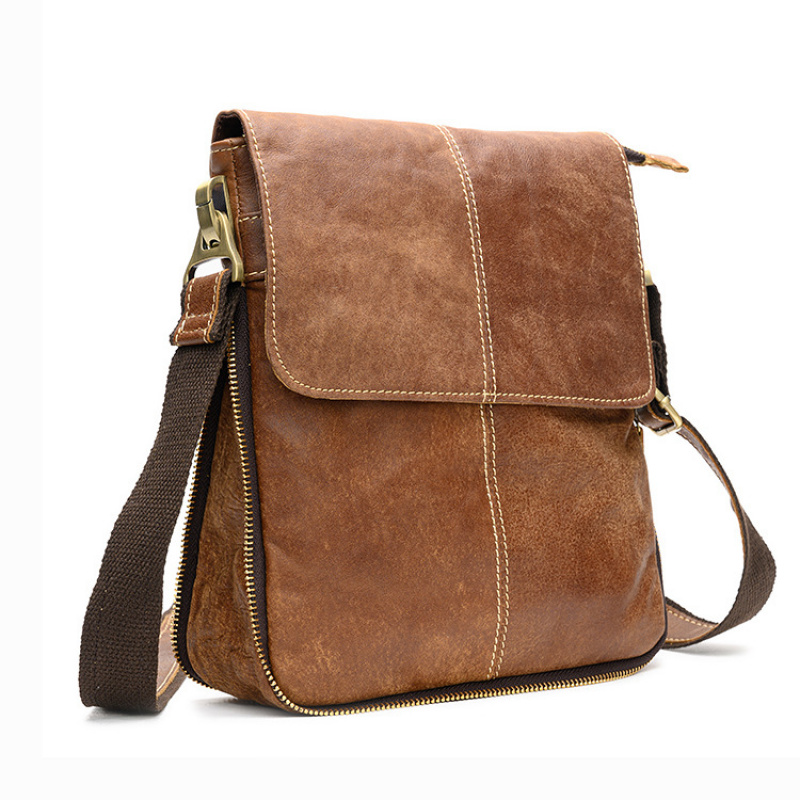 Leather Work Bag Men - กระเป๋าผู้ชายหนังวัวชั้นบนสุด, กระเป๋าผู้ชายหนังแท้, กระเป๋าสะพายข้างสำหรับธุรกิจและการเดินทางแบบลำลอง, กระเป๋าหนังวัวใบเล็ก