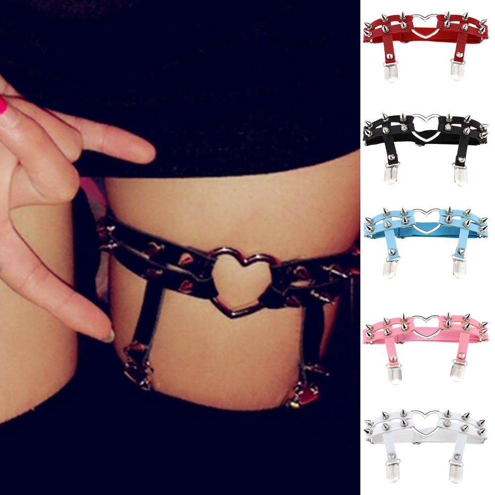 Leather Work Harness - DIEZI Punk Goth หนัง PU Garter