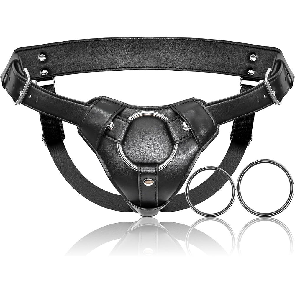Leather Work Harness - สายรัดอวัยวะเพศเทียมสำหรับผู้ใหญ่ ของเล่นทางเพศสำหรับผู้หญิง ผู้ชาย สายรัดอวัยวะเพศเทียมแบบปรับได้ สายรัดเอว สายรัดต้นขา