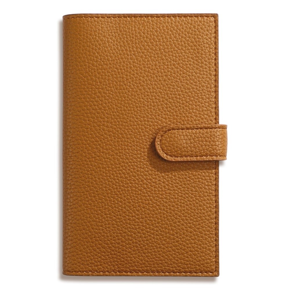 Leather Work Notebook - สมุดบันทึกการเดินทาง ปกหนังลิ้นจี่ สมุดโน้ตพกพา กระดาษคุณภาพดี สมุดจดบันทึกขนาดเล็กแบบหนา สำหรับใช้ในโรงเรียน