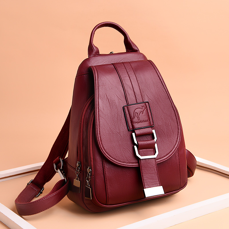 Leather Work Backpack - กระเป๋าเป้ผู้หญิง6สีฮอตเป้หนังของผู้หญิงกระเป๋าเป้สะพายหลังโรงเรียนของผู้หญิงสะพายไหล่สำหรับผู้หญิงกระเป๋าสำหรับเด็กผู้หญิงวัยรุ่นเดินทางกลับ