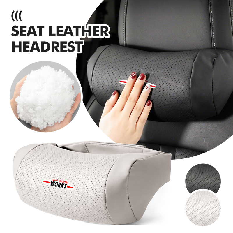 Leather Work For Car - เบาะรองหลังและหมอนรองคอหนังสำหรับรถยนต์ MINI R60 F56 R56 F54