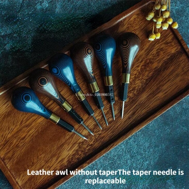 Leatherwork Needles - Awl เข็มเปลี่ยนได้หนังเครื่องมือ Olive กรวย DIY ทำหนังกระเป๋าเข็มขัดเสื้อผ้ามือเย็บหนังเครื่องมืองานศิลปะ