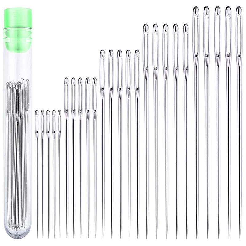Leatherwork Needles - เข็มเย็บผ้าขนาดใหญ่ 25 ชิ้น เข็มเย็บมือ ชุดเข็มถักไหมพรม เข็มเย็บหนัง