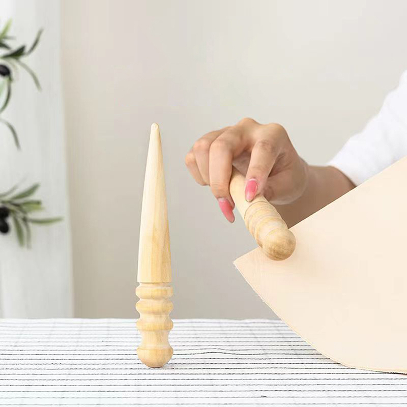 Leatherwork Accessories - เครื่องมือขัดขอบหนัง 1 ชิ้น ทำจากไม้เนื้อแข็ง สำหรับงานขัดขอบหนัง ชุดอุปกรณ์งานฝีมือหนัง