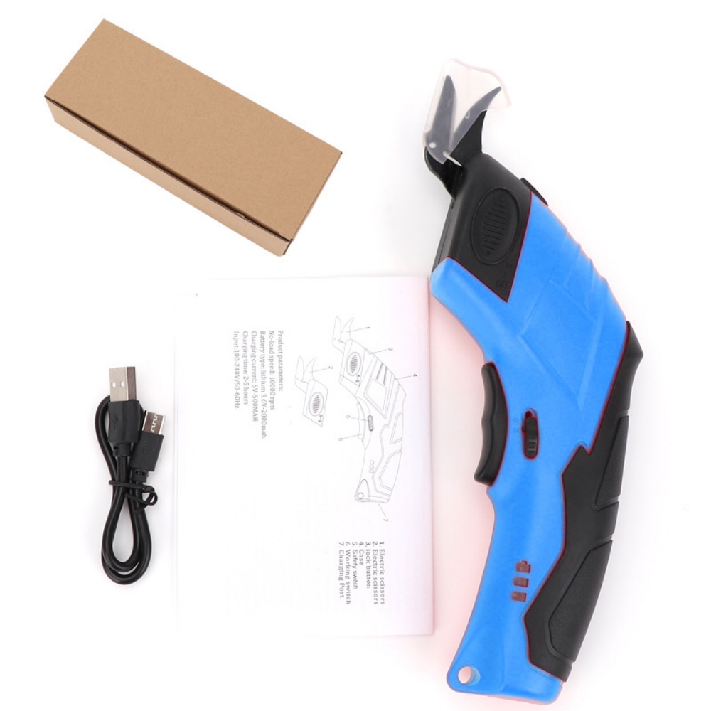 Leatherworking Equipment - 3.6V ไฟฟ้ากรรไกรตัดผ้าหนังตัดกรรไกร + ใบมีดเหล็กทังสเตน USB ชาร์จแบบพกพาเครื่องมือ