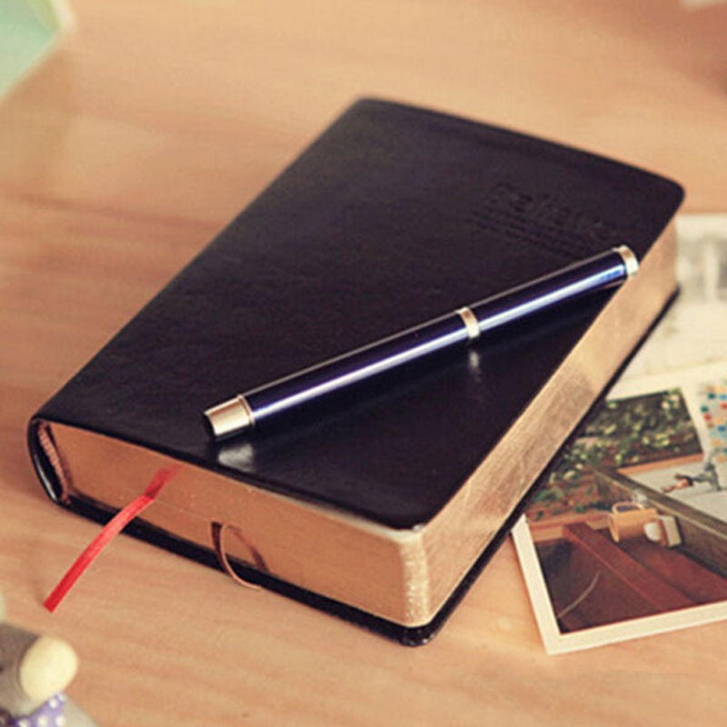 Leather Work Notebook - Vintage หนังหนาพระคัมภีร์โน้ตบุ๊ค Blank Diary Book Retro
