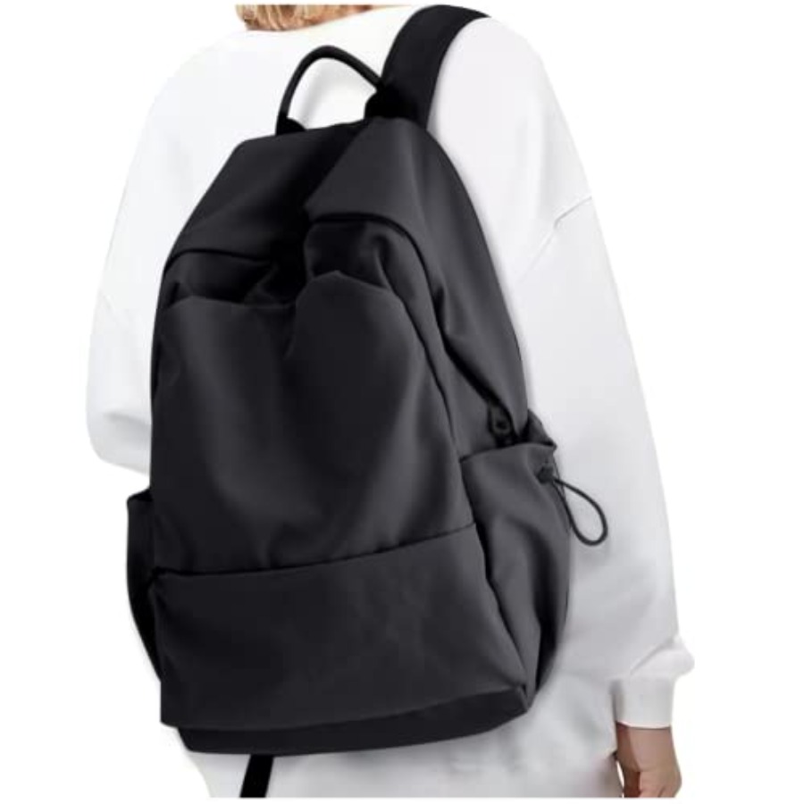 Leather Work Backpack - กระเป๋าเป้สะพายหลังสีดำสำหรับผู้หญิง, กระเป๋าเป้สะพายหลังโรงเรียนขนาดเล็กสำหรับวิทยาลัย, กระเป๋าเป้สะพายหลังใส่แล็ปท็อปสำหรับทำงาน, กระเป๋าเป้สะพายหลังกันน้ำสำหรับออกกำลังกายสำหรับผู้ชาย, น้ำหนักเบา