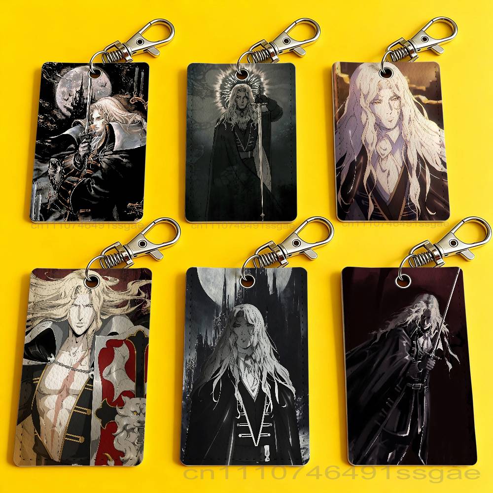 Leather Works - เกม ซี-คาสเทลวาเนีย อัลคาการ์ดที่ใส่บัตรพร้อมพวงกุญแจ สำหรับใส่บัตรธนาคาร บัตรทำงาน บัตรนักเรียน