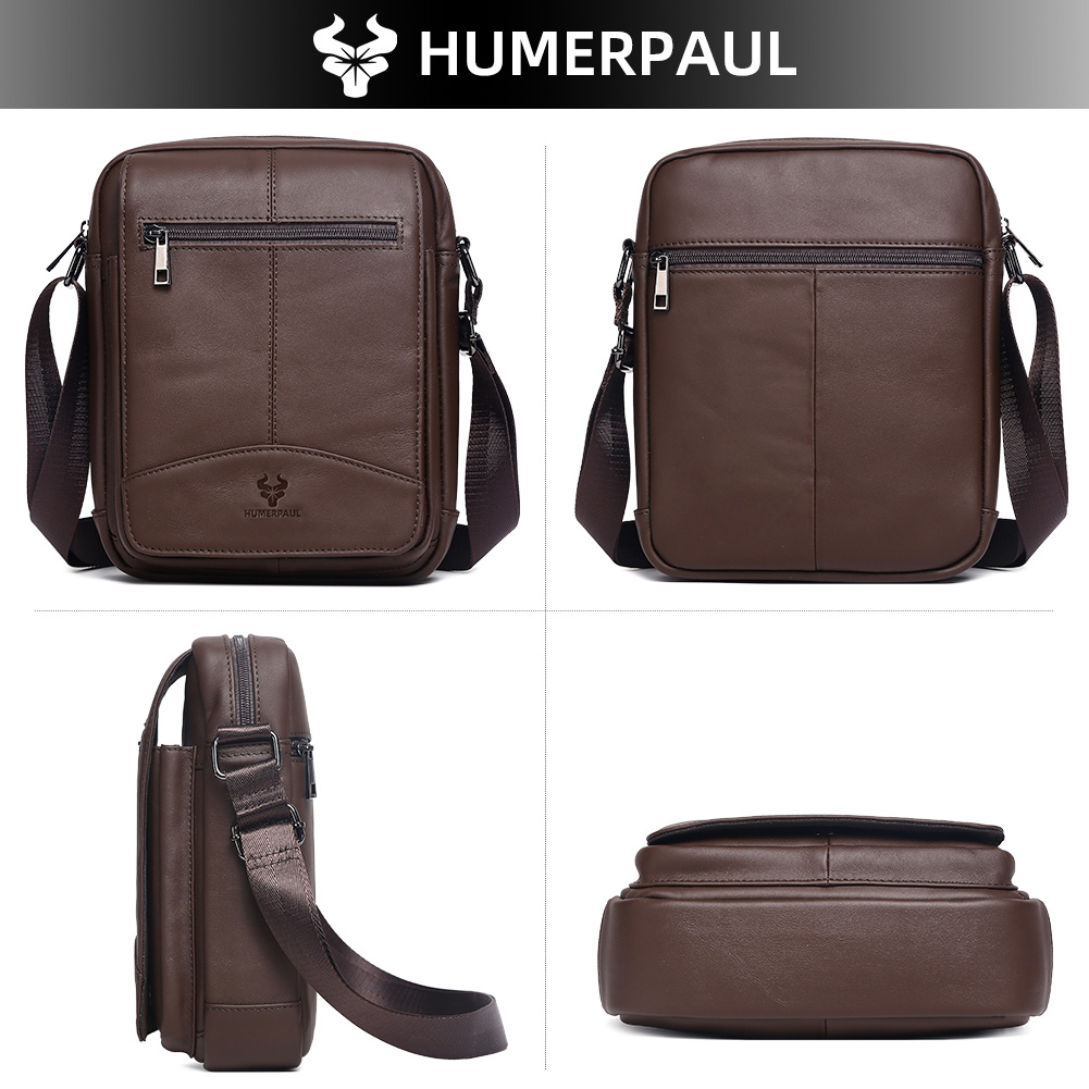 กระเป๋าหนังแท้ HUMERPAUL สำหรั - Leather Work Bag Men บทวิจารณ์และราคา