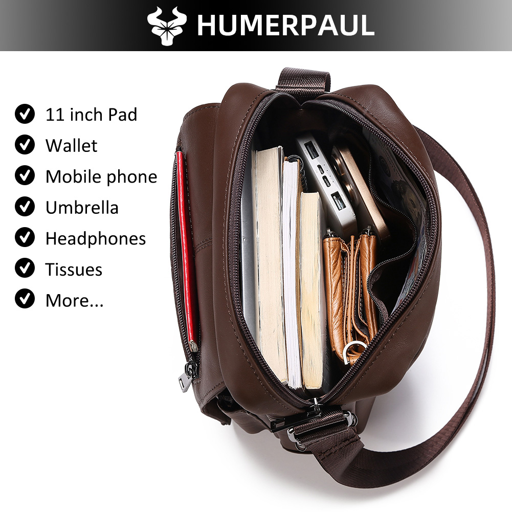 กระเป๋าหนังแท้ HUMERPAUL สำหรั - Leather Work Bag Men บทวิจารณ์และราคา