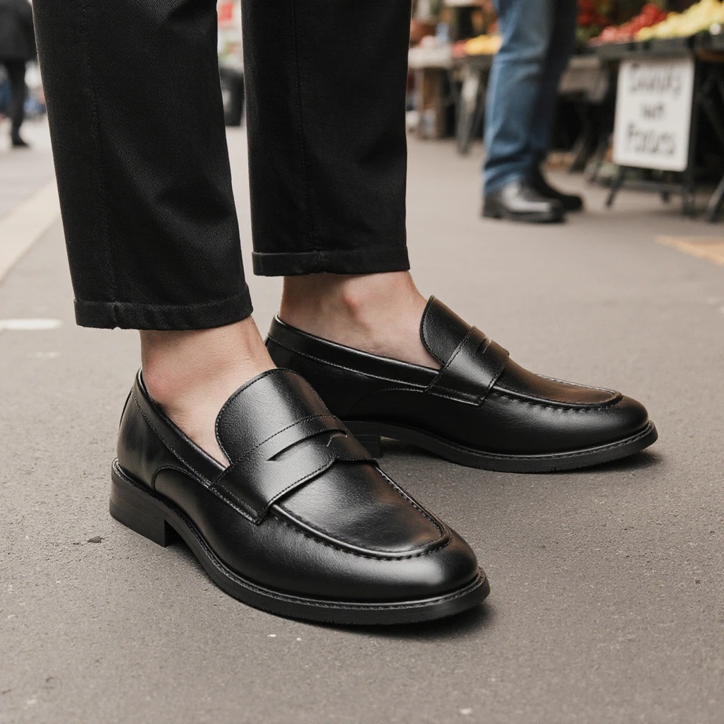 รองเท้าโลฟเฟอร์สีดำสำหรับผู้ชา - Leatherworking Classic บทวิจารณ์และราคา