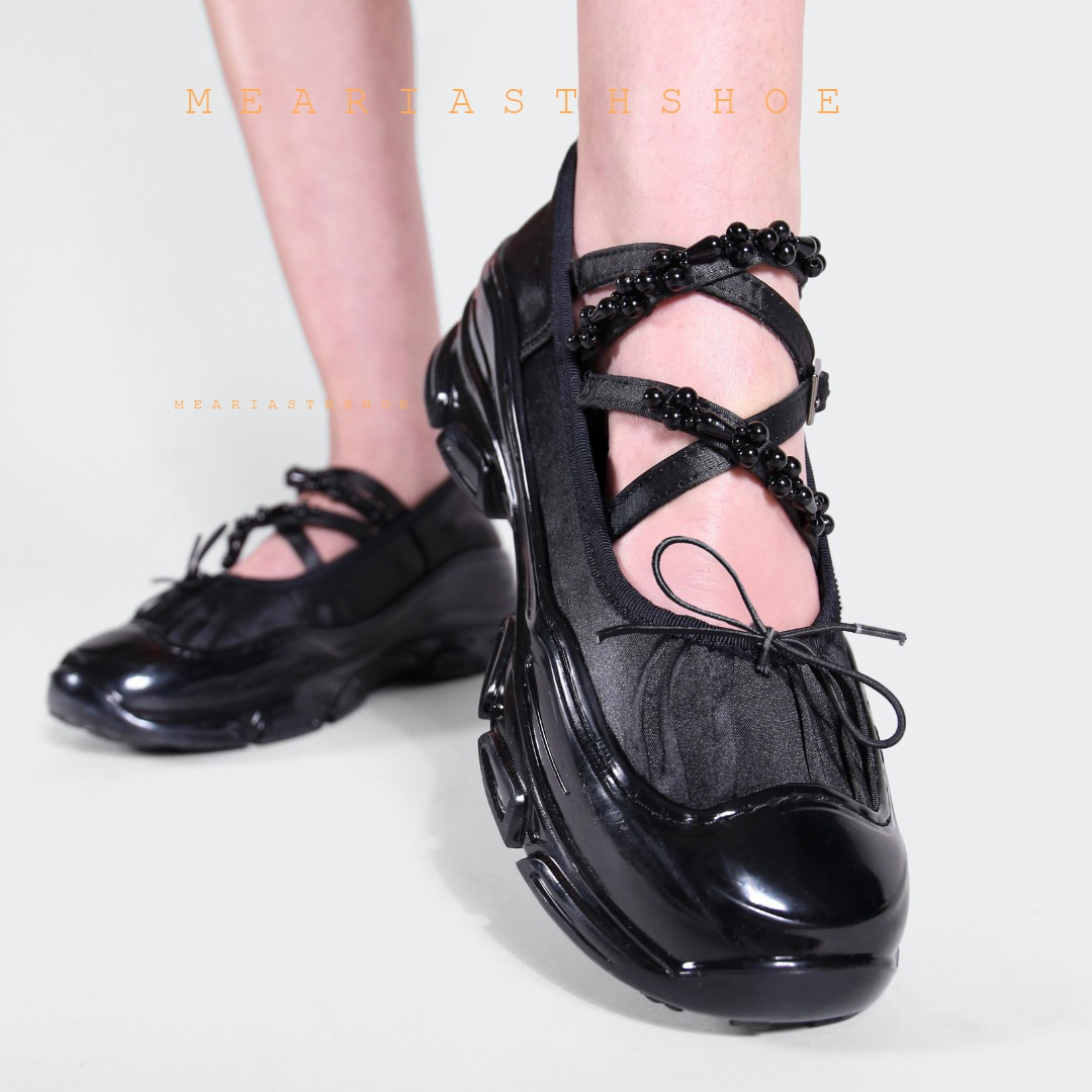 รองเท้าส้นเตี้ยสไตล์เกาหลีประด - Leather Work Flats Women บทวิจารณ์และราคา