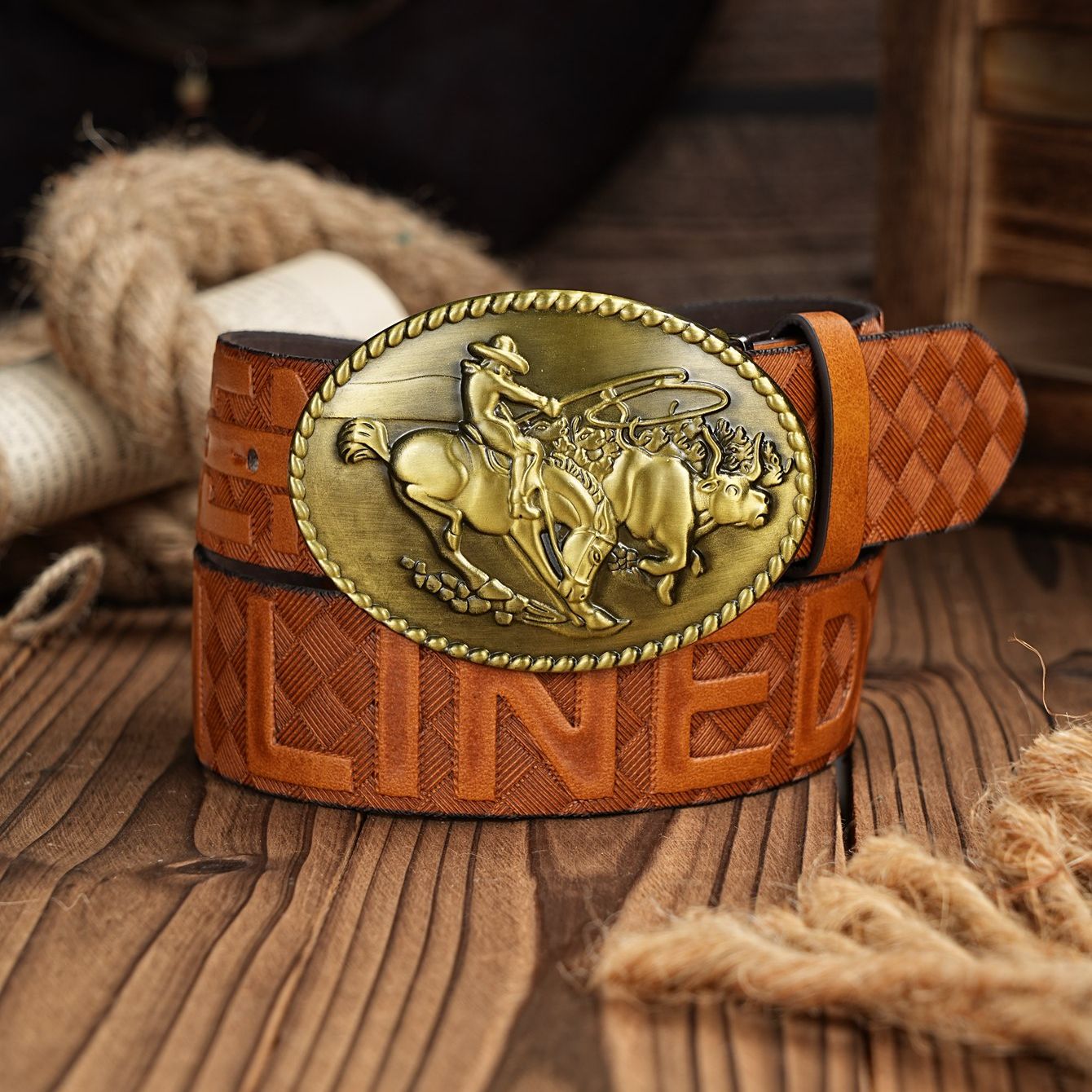 เข็มขัดลำลองสไตล์ตะวันตกสำหรับ - Leather Works Belt บทวิจารณ์และราคา
