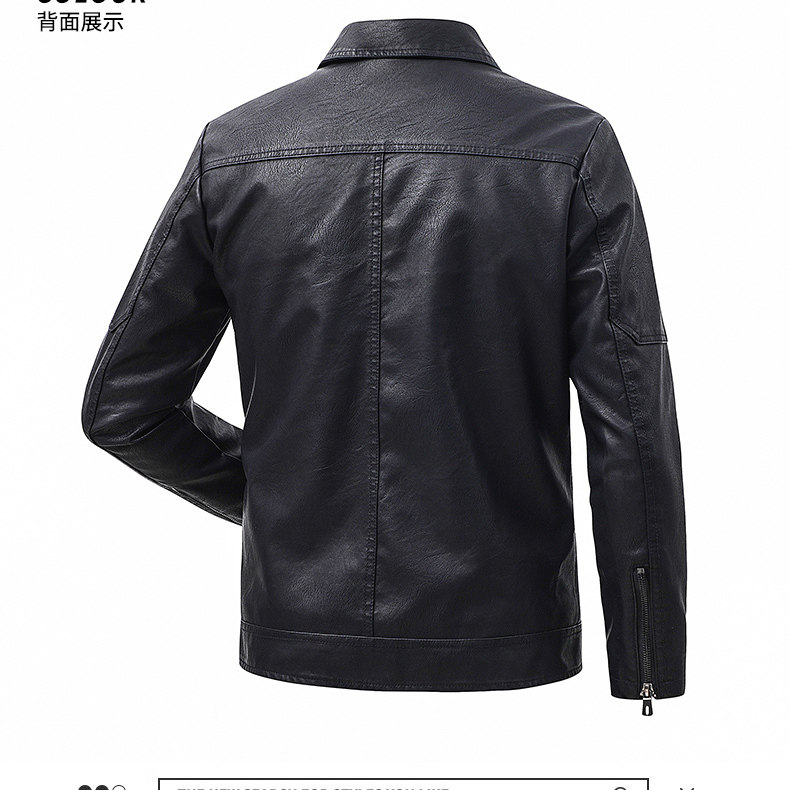 เสื้อแจ็คเก็ตหนังผู้ชาย แขนยาว - Leather Work Jacket Mens บทวิจารณ์และราคา