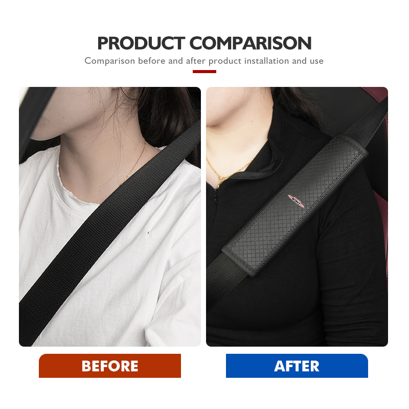 หนังป้องกันเข็มขัดนิรภัยในรถยน - Leather Works Belt บทวิจารณ์และราคา