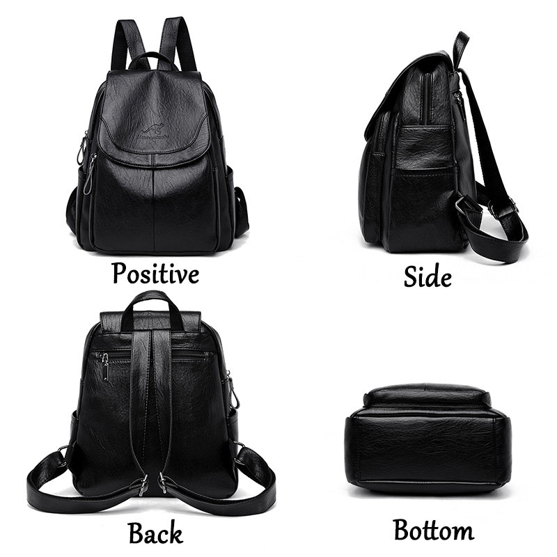 9 สีผู้หญิงหนังนุ่มกระเป๋าเป้ส - Leather Work Backpack บทวิจารณ์และราคา