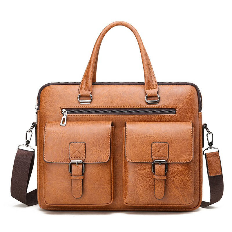 กระเป๋าใส่เอกสารทางธุรกิจของผู - Leather Work Bag Men บทวิจารณ์และราคา
