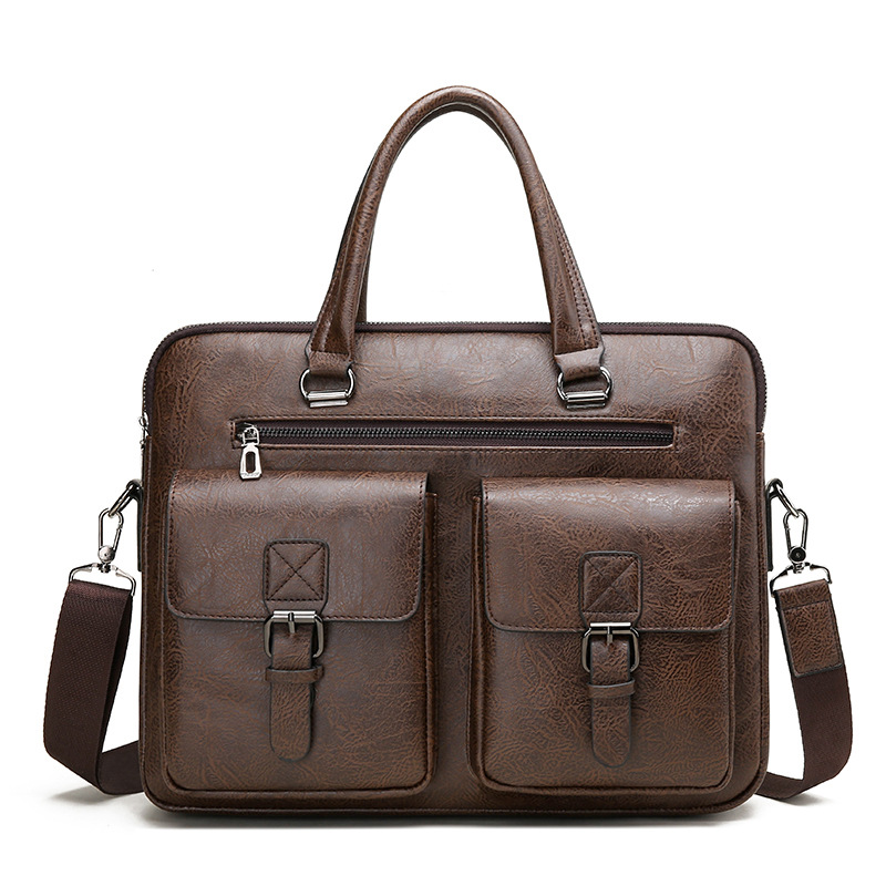 กระเป๋าใส่เอกสารทางธุรกิจของผู - Leather Work Bag Men บทวิจารณ์และราคา