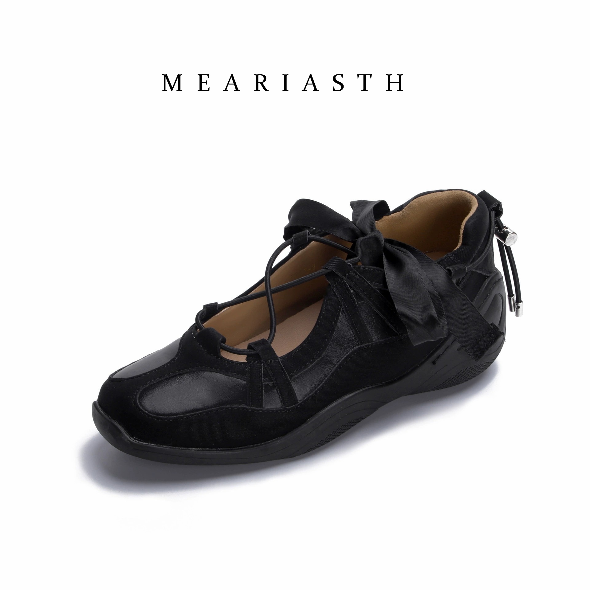 รองเท้าส้นเตี้ยสไตล์เกาหลีประด - Leather Work Flats Women บทวิจารณ์และราคา