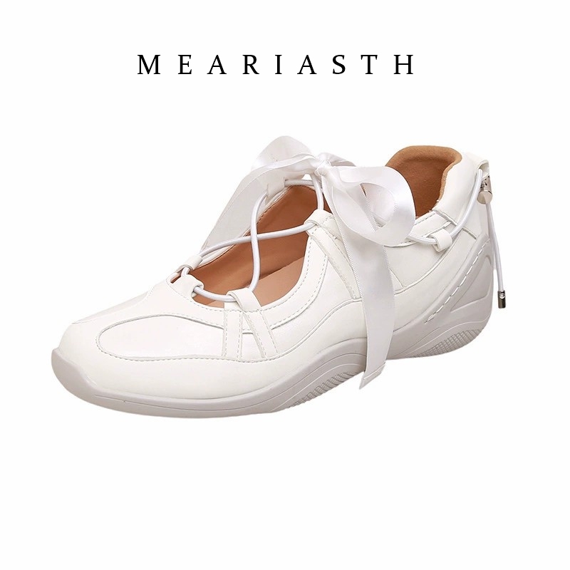 รองเท้าส้นเตี้ยสไตล์เกาหลีประด - Leather Work Flats Women บทวิจารณ์และราคา