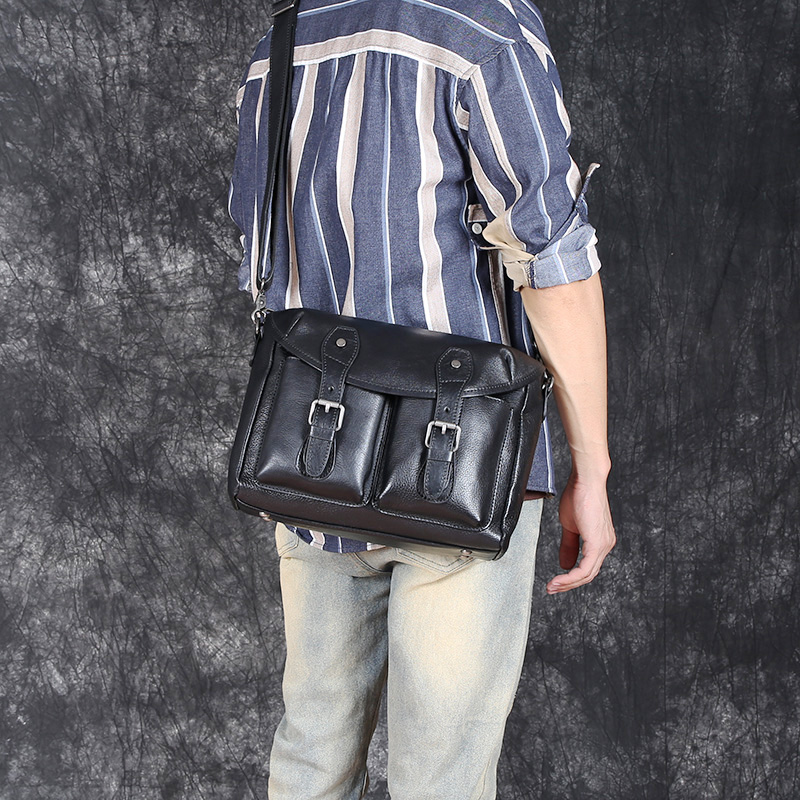 กระเป๋าสะพายไหล่ข้างเดียวของผู - Leather Work Bag Men บทวิจารณ์และราคา