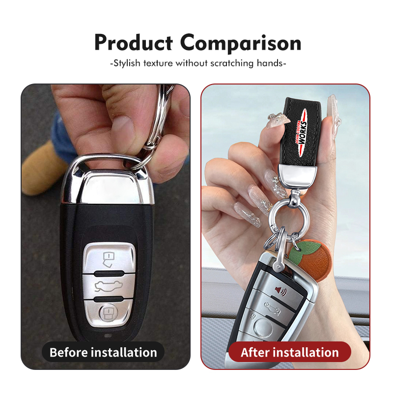 พวงกุญแจหนังแท้ MINI หรูหรา พร - Leather Work For Car บทวิจารณ์และราคา