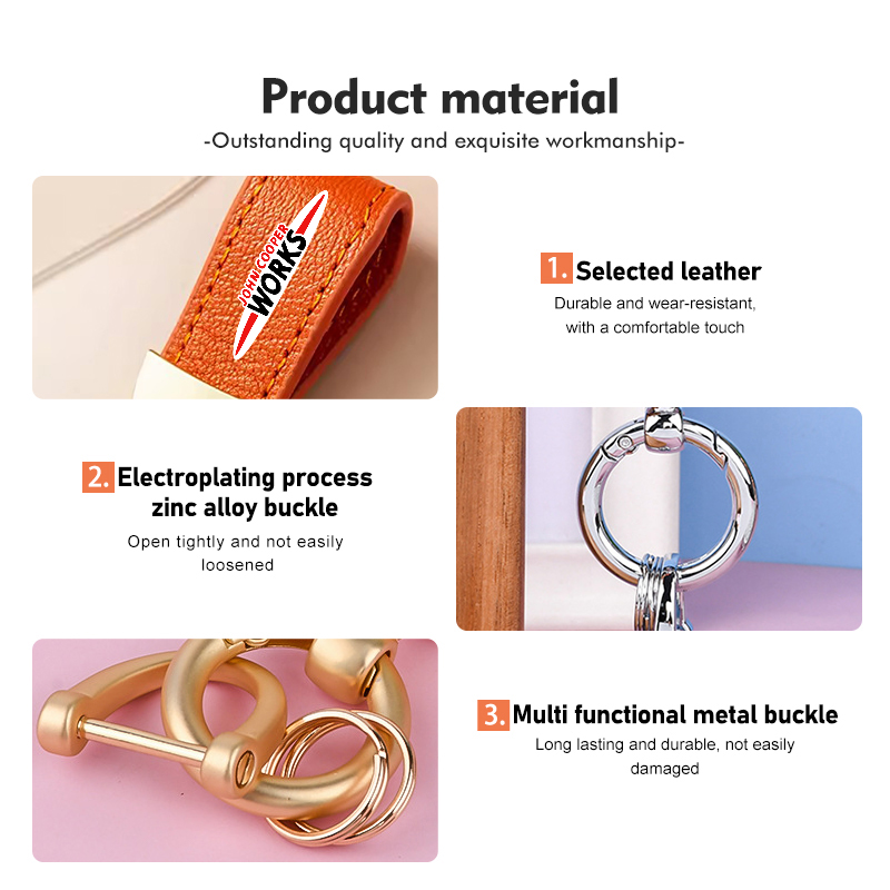 พวงกุญแจหนังแท้ MINI หรูหรา พร - Leather Work For Car บทวิจารณ์และราคา