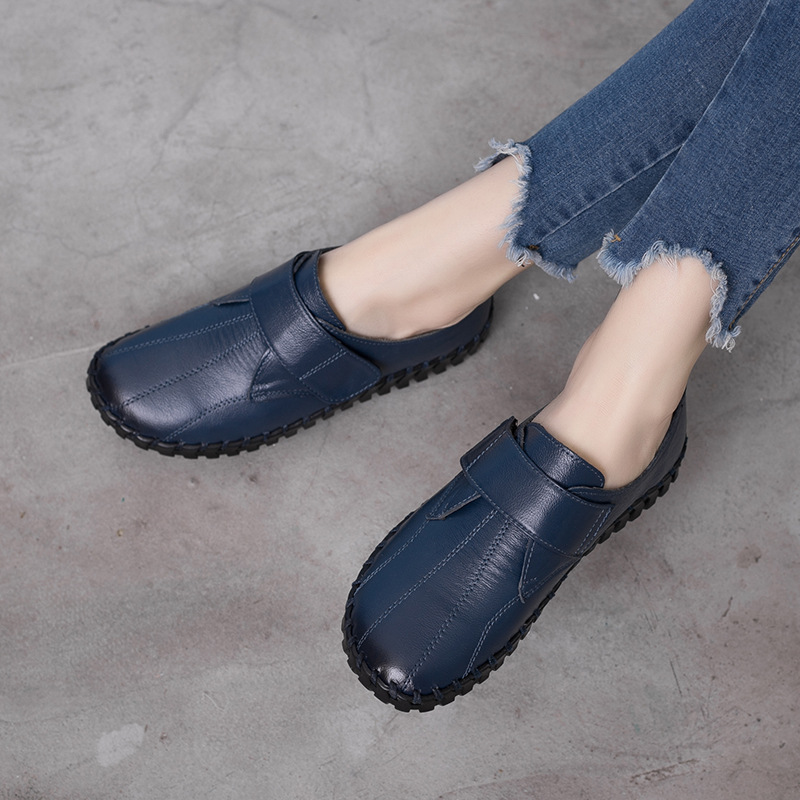 รองเท้าบัลเล่ต์ส้นเตี้ยหนังแท้ - Leather Work Flats Women บทวิจารณ์และราคา