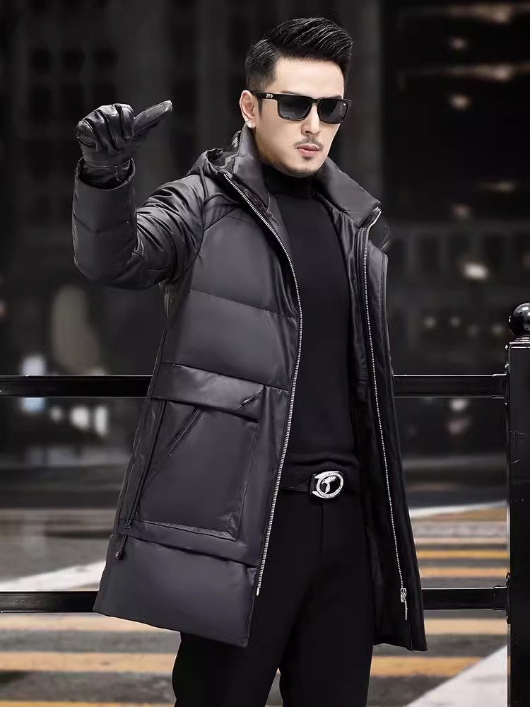 ฤดูหนาว Mens หนา WARM White Go - Leather Work Jacket Mens บทวิจารณ์และราคา