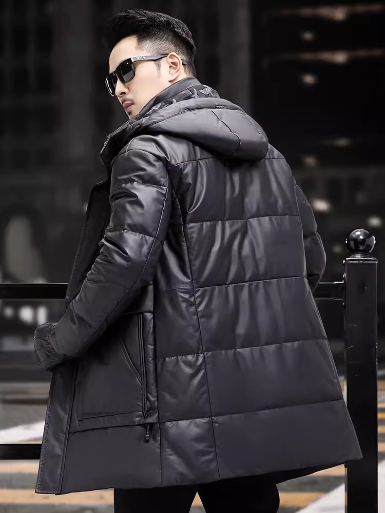 ฤดูหนาว Mens หนา WARM White Go - Leather Work Jacket Mens บทวิจารณ์และราคา