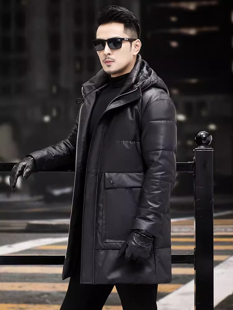 ฤดูหนาว Mens หนา WARM White Go - Leather Work Jacket Mens บทวิจารณ์และราคา