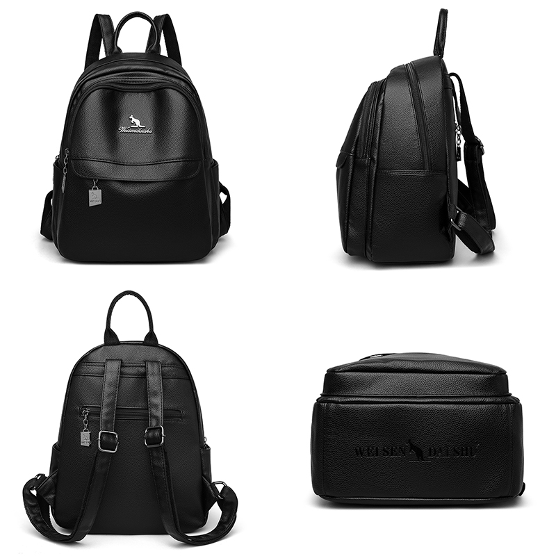 2024 ใหม่ผู้หญิงไหล่กระเป๋าหนั - Leather Work Backpack บทวิจารณ์และราคา