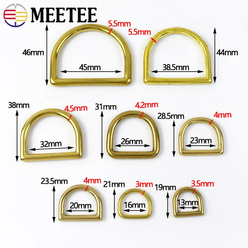 ห่วงรูปตัว D ทำจากทองเหลืองแท้ - Leatherwork Hardware บทวิจารณ์และราคา