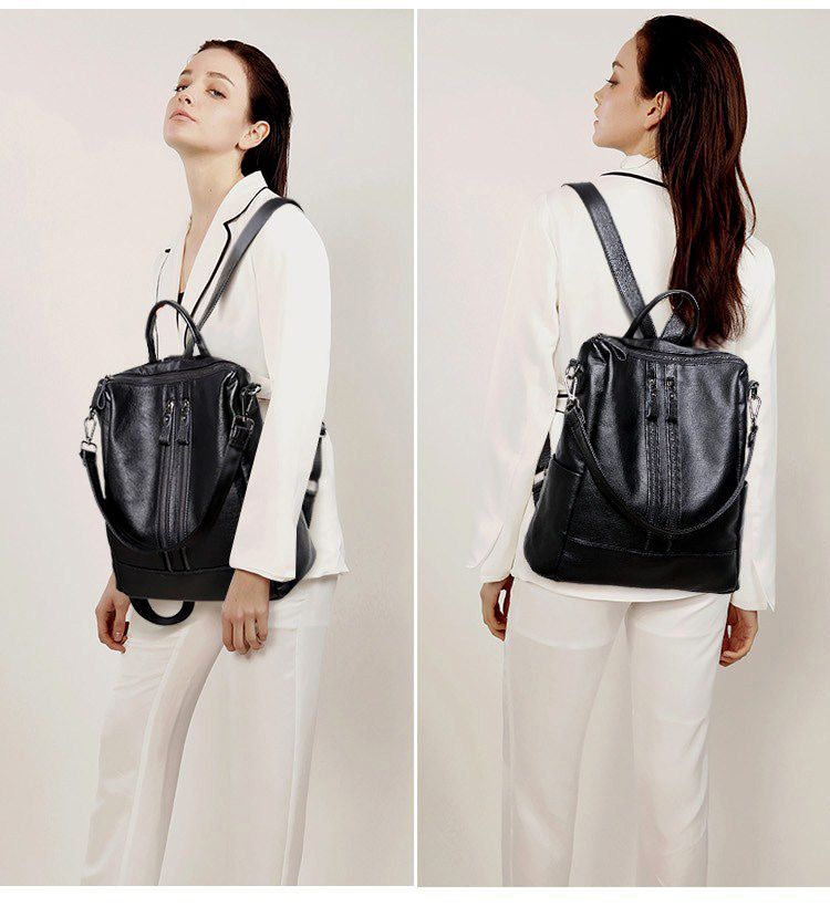 กระเป๋าเป้สะพายหลังหนังนิ่มสำห - Leather Work Backpack บทวิจารณ์และราคา