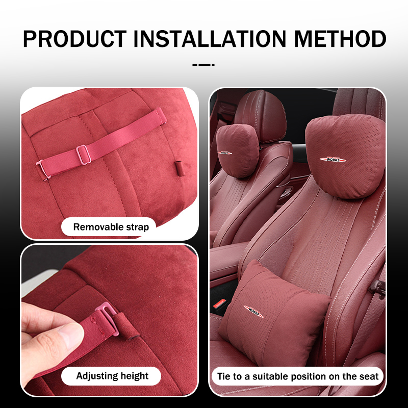 หมอนรองคอและหลังสำหรับเบาะรถยน - Leather Work For Car บทวิจารณ์และราคา