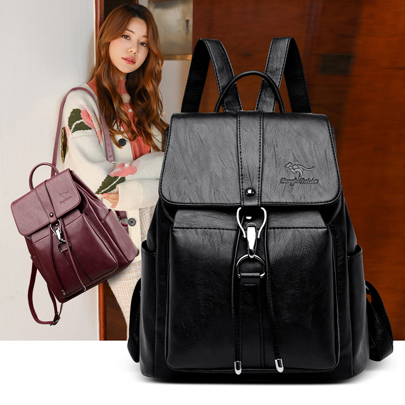 กระเป๋าเป้สะพายหลังป้องกันการโ - Leather Work Backpack บทวิจารณ์และราคา