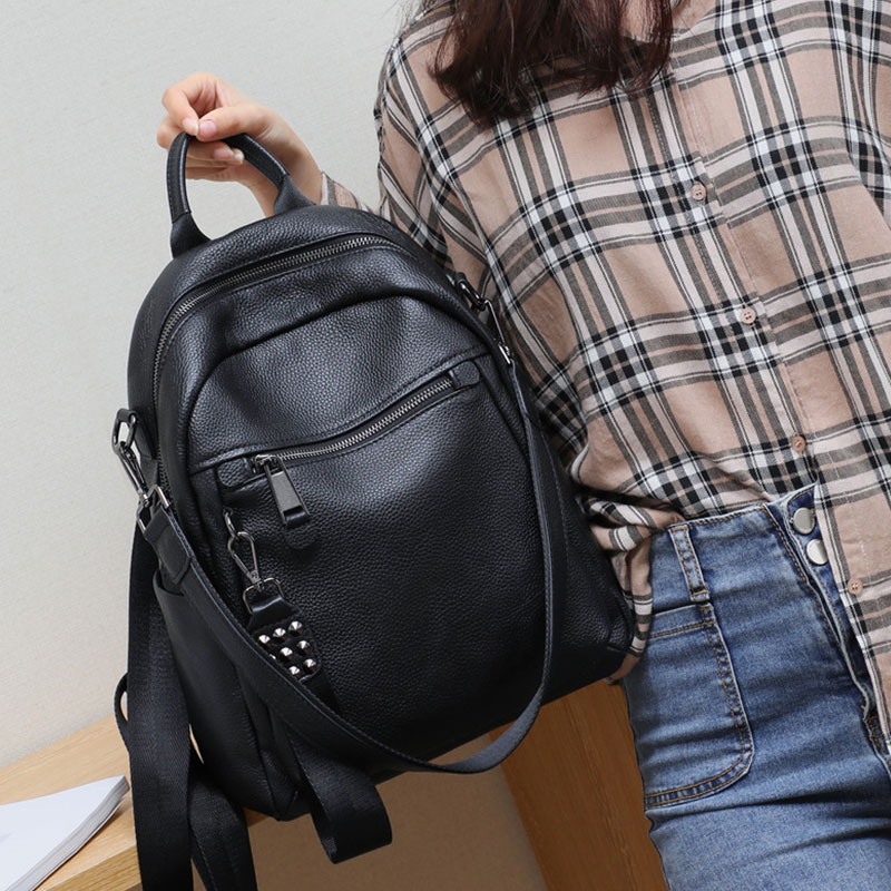 ใหม่ผู้หญิงกระเป๋าเป้สะพายหลัง - Leather Work Backpack บทวิจารณ์และราคา