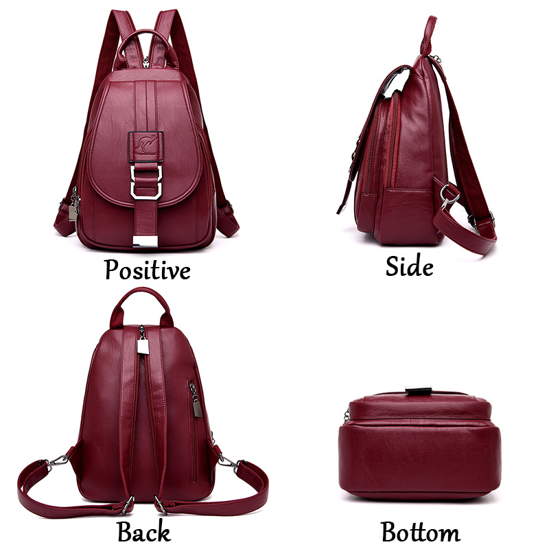 กระเป๋าเป้ผู้หญิง6สีฮอตเป้หนัง - Leather Work Backpack บทวิจารณ์และราคา