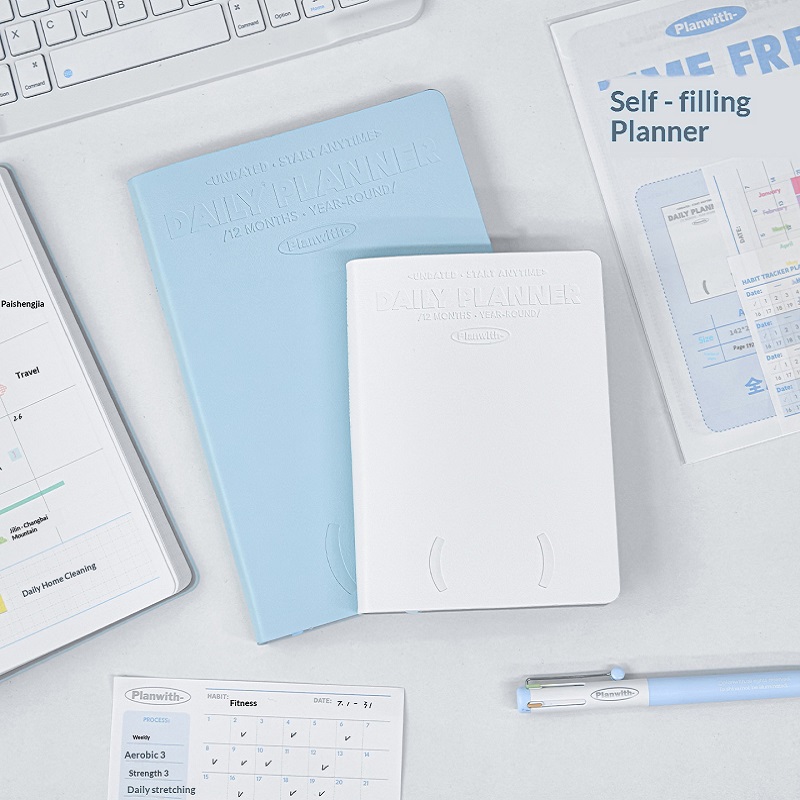 สมุดวางแผนรายปีแบบมีวันที่ในตั - Leather Work Notebook บทวิจารณ์และราคา