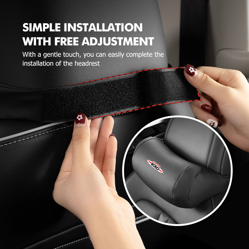 เบาะรองหลังและหมอนรองคอหนังสำห - Leather Work For Car บทวิจารณ์และราคา
