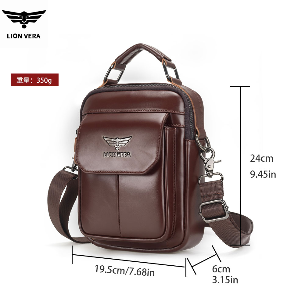 LION VERA กระเป๋าสะพายหนังแท้ส - Leather Work Bag Men บทวิจารณ์และราคา