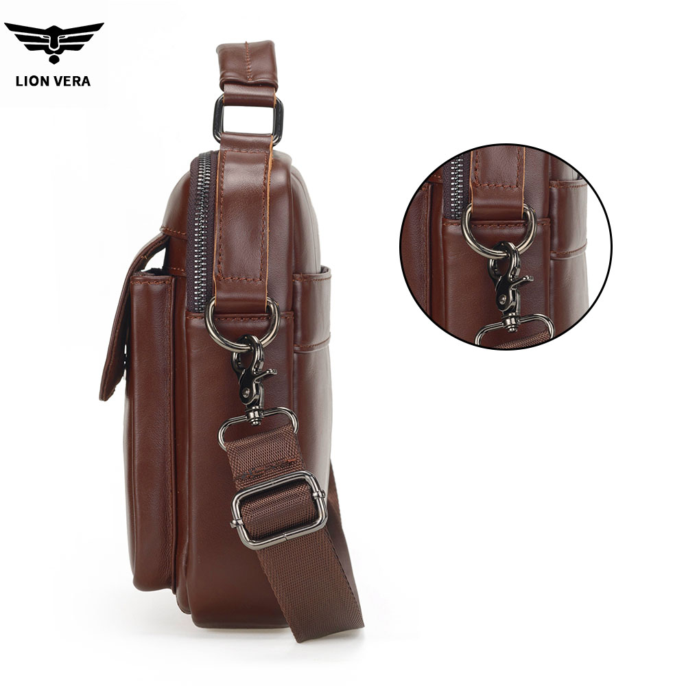 LION VERA กระเป๋าสะพายหนังแท้ส - Leather Work Bag Men บทวิจารณ์และราคา